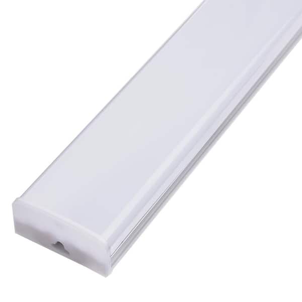 CIPACHO 45.67 in. 60-Watt White Shade LED Flush Mount LED Garage Lights Office Lights(2-Pack)