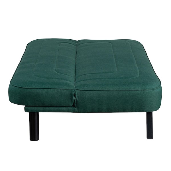 Serta Findlay 66.1 in. Green Polyester Twin Size Futon