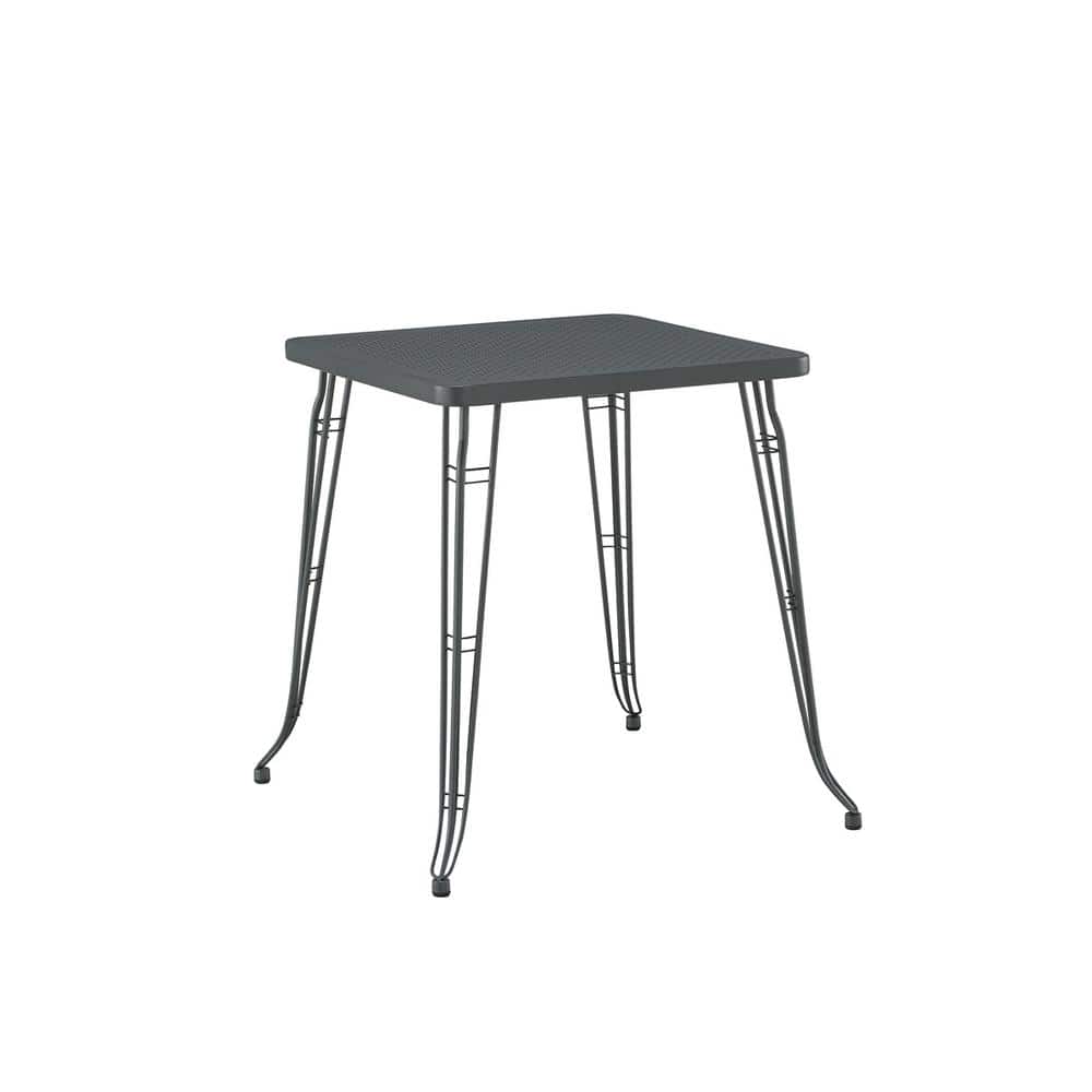 Gilbert 42" Gray Steel Square Industrial Pub Table