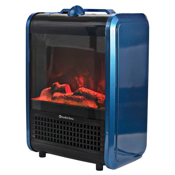 Comfort Zone 1200-Watt Electric Ceramic Space Heater with 3D Flame Effect