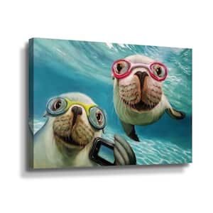 ' Underwater Selfie' by Lucia Heffernan Canvas Wall Art