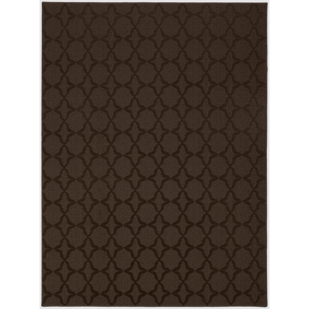 Mocha Trellis 9' x 12' Synthetic Tufted Area Rug
