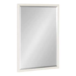 Makenna 20.00 in. W x 30.00 in. H White Rectangle Traditional Framed Decorative Wall Mirror