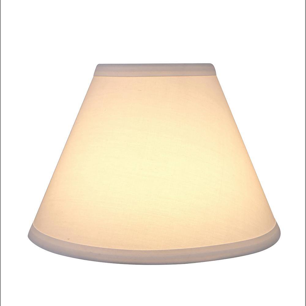 Off-White Cotton Empire Lamp Shade 9-inch