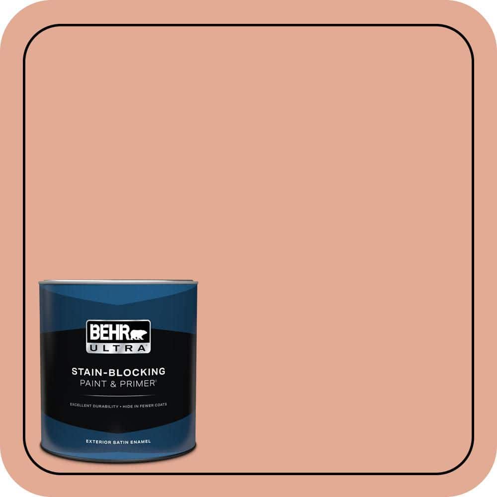 1 qt. #M190-4 California Coral Satin Enamel Exterior Paint & Primer product image for price tracking