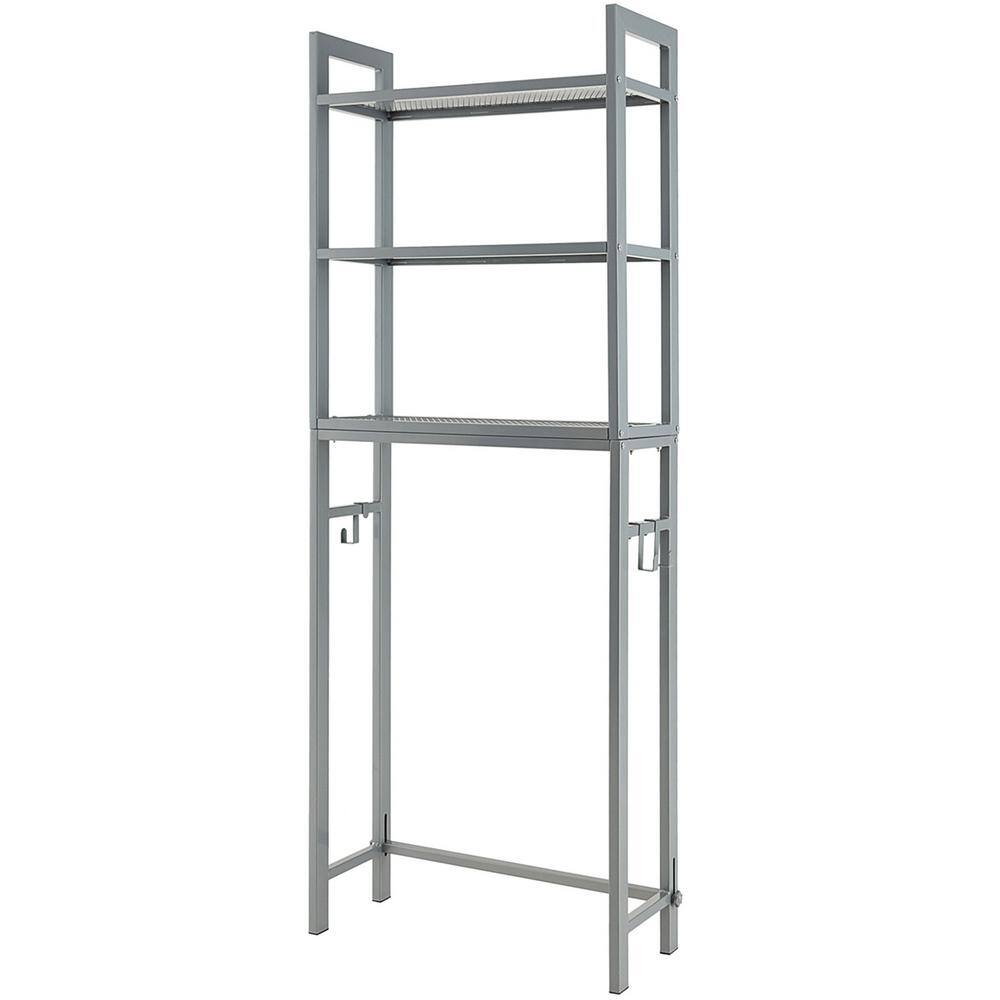 Costway 25 in. W x 67.5 in. H x 10.5 in. D Grey Over The Toilet Storage