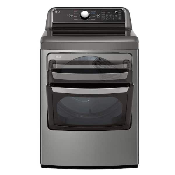 LG 7.3 Cu. Ft. Vented SMART Electric Dryer in Graphite Steel with