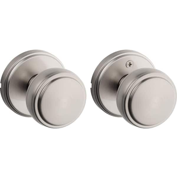 Sora Satin Nickel Hall/Closet Round Rose Door Knob