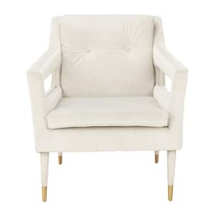 Mara Silver Upholstered Accent Arm Chair