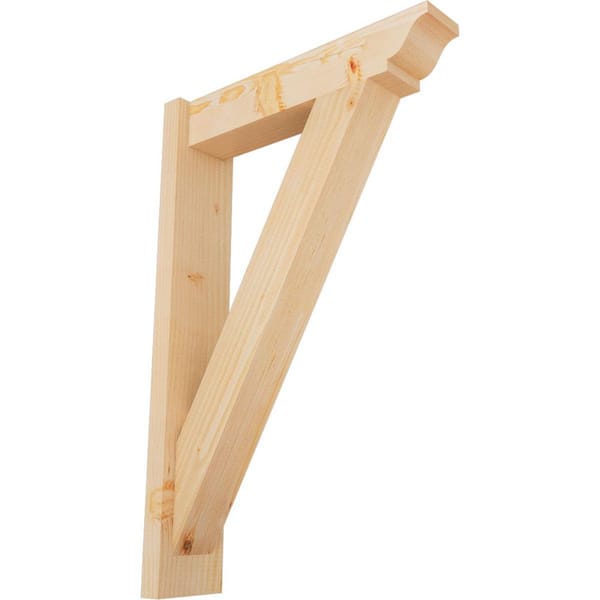 Ekena Millwork 6 in. x 34 in. x 22 in. Douglas Fir Traditional Smooth Outlooker