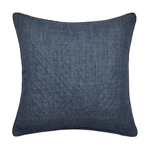 Eveleth Indigo Cotton Floral 18 in. Sq. Decorative Throw Pillow 18 in. L X 18 in. W