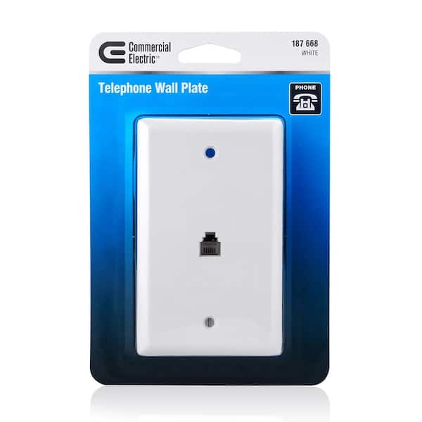 Newhouse Hardware White 1-Gang 1 Phone/1-Coaxial Phone/Video Jack