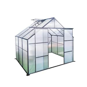 94.5 in. W x 73.75 in. D x 89.5 in. H Black Outdoor Patio Walk-in Greenhouse