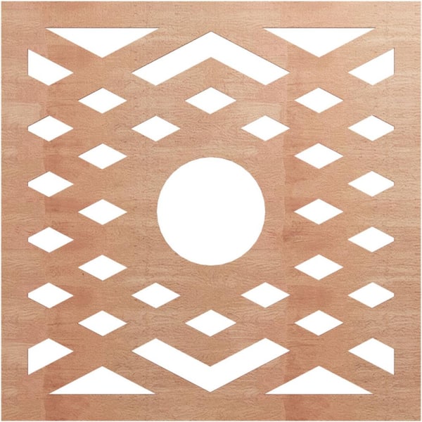 0.375 in. x 32 in. x 32 in. Wood Medallion Moulding