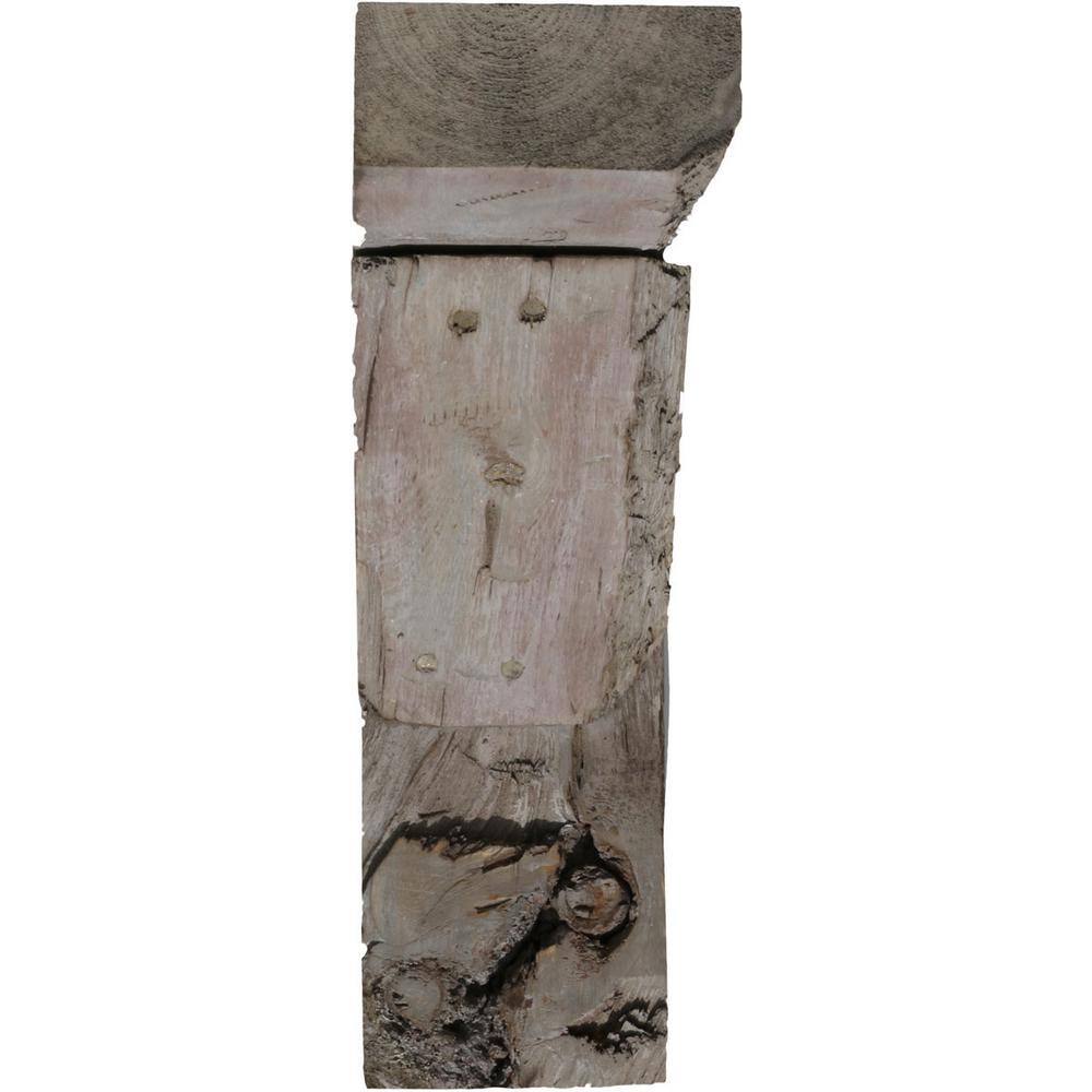 Reclaimed Gray Weathered Wood Farmhouse Shelf Bracket Set