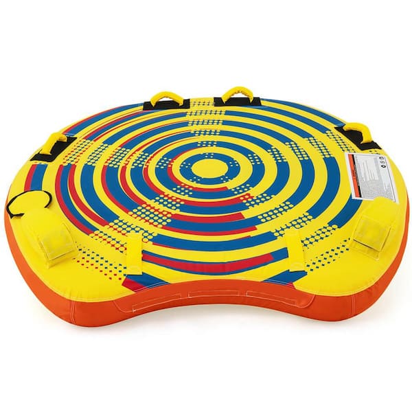 Towable Tube for Boating 1 or 2 Person Inflatable Boat Tube for Youth & Adult Yellow