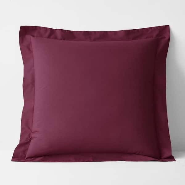 The Company Store Company Cotton Merlot Cotton Percale Euro Sham 50652F