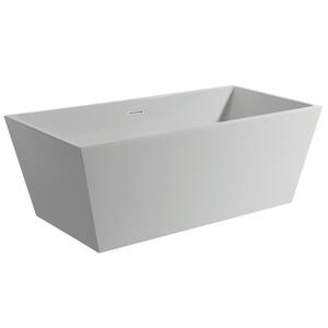 Slade 67 in. Acrylic Flatbottom Bathtub with Integrated Waste in White