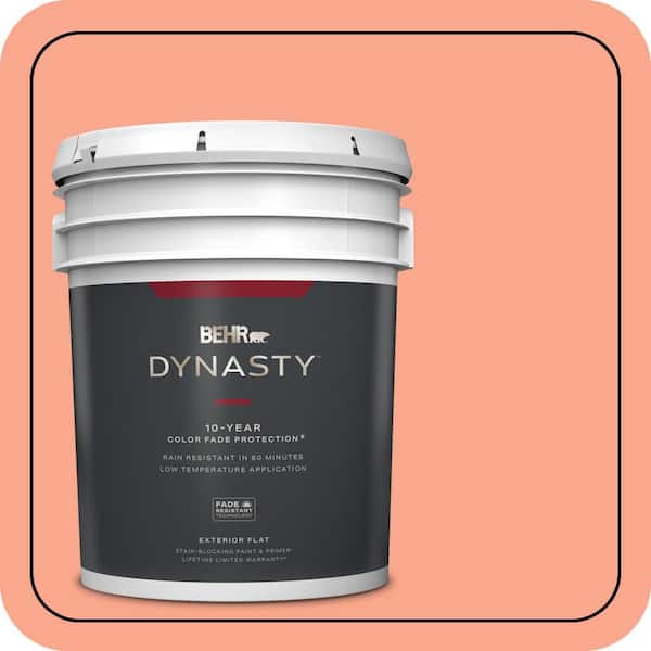 BEHR DYNASTY 5 gal. #200B-4 Citrus Hill Flat Exterior Stain-Blocking Paint & Primer