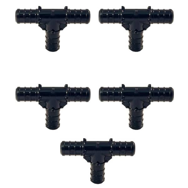 1/2 in. Plastic PEX-B Barb Tee (5-Pack)