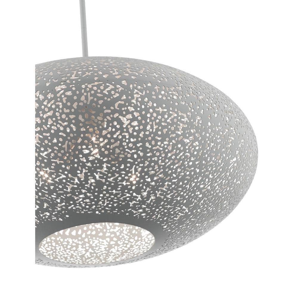 Nordic Gray Brushed Nickel 3-Light Crystal Globe Pendant