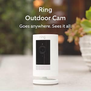 Outdoor Cam (Stick Up Cam) Battery - Smart Security Camera with 2-Way Talk, Color Night Vision, Live View, White