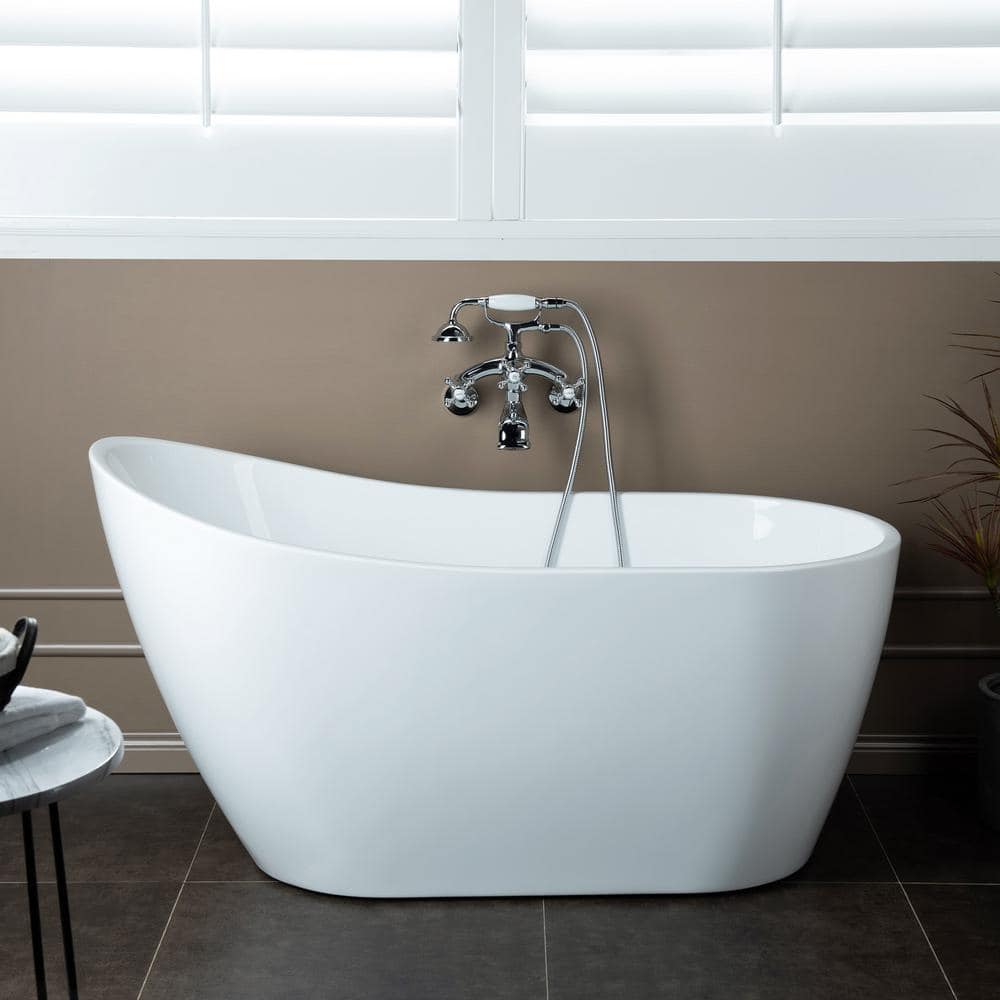 Aether Chrome 3 Handle Wall Roman Tub Faucet with Diverter