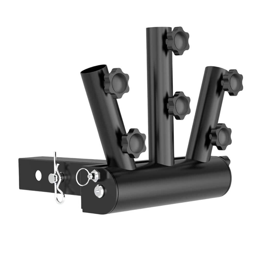 2 in. Adjustable Steel Truck Hitch Flag Pole Holder Triple Flag Display 90° Quick Lock for RV Jeep Camper price history on PriceWatchPro