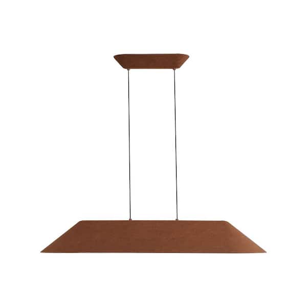 Faroe 24-Watt 1 light Coffee/Black Integrated LED Linear Pendant Light with Coffee/Black Shade