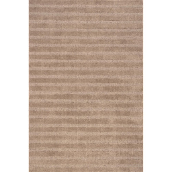 Vestry Striped Wool Brown 9 ft. x 12 ft. Indoor/Outdoor Patio Area Rug