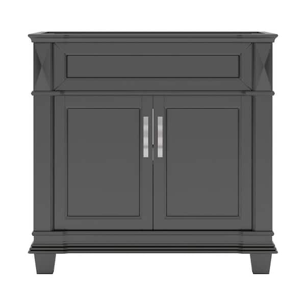 Virtu USA Victoria 36 in. W x 22 in. D x 34 in. H Single Sink Bath Vanity Cabinet without Top in Espresso