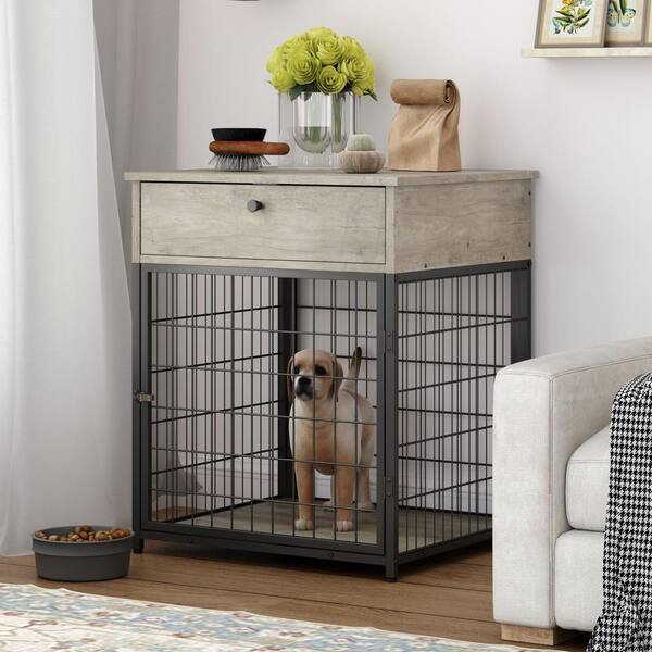 Miscool Cages for Dog Crate Furniture Dog Kennel Equipped Decorative Pet  Crate Dog House Side Tabel Small Size in Brown YCHD10DOG0688 - The Home  Depot