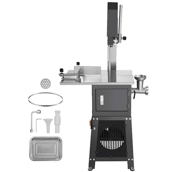 SVOPES 850 W Electric Meat Bandsaw, 7.09 in. Cutting Thickness, Stainless Steel Bone Saw in Gray, 19.1 in. x 15 in. Workbench