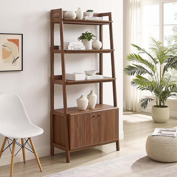 MODWAY Bixby 32.5 in. Bookshelf in Walnut EEI-4656-WAL - The Home