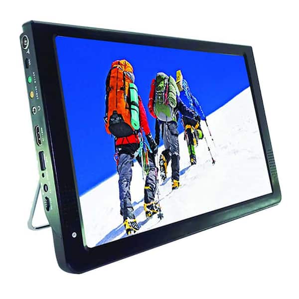 12 in. Portable Digital LED HDTV with USB and SD Inputs, 12 Volt AC/DC Compatible for Kitchen, RV, Truck and Dorms