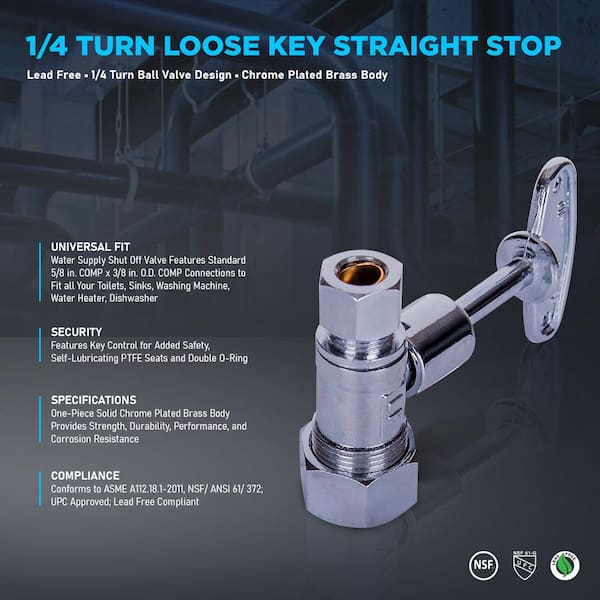 The Plumber’s Choice 5/8 in. OD Comp x 3/8 in. OD Comp Angle Water