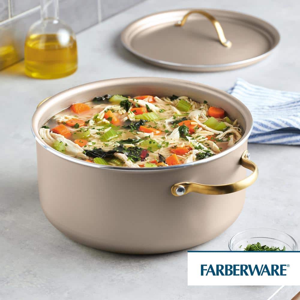 Champagne Aluminum Nonstick 5.5 Quart Dutch Oven with Lid