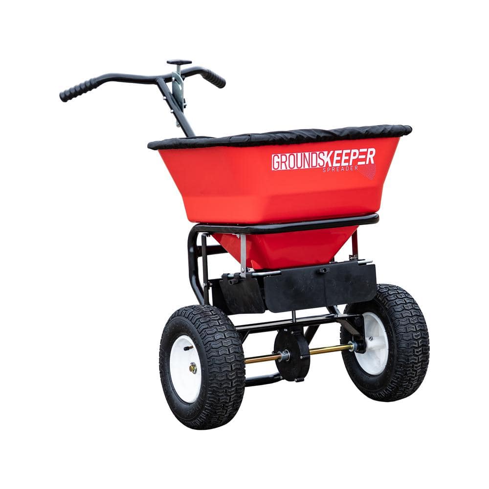 BUYERS PRODUCTS 100 lbs. Capacity Grounds Keeper All-Seasons Walk Behind Broadcast Spreader for Feed, Seed, Fertilizer and Rock Salt