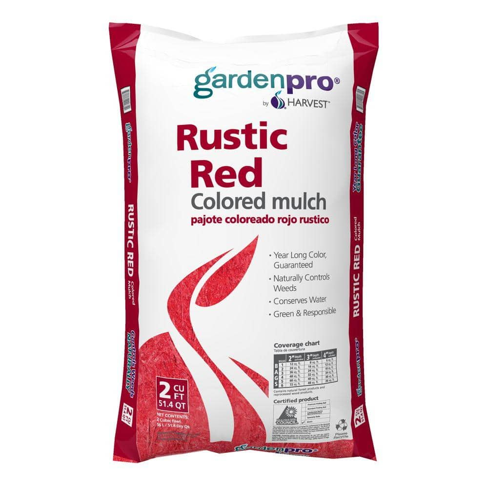 Garden Pro 2 0 Cu Ft Rustic Red Colored Mulch RED2G The Home Depot   Garden Pro Wood Mulch Red2g 64 1000 