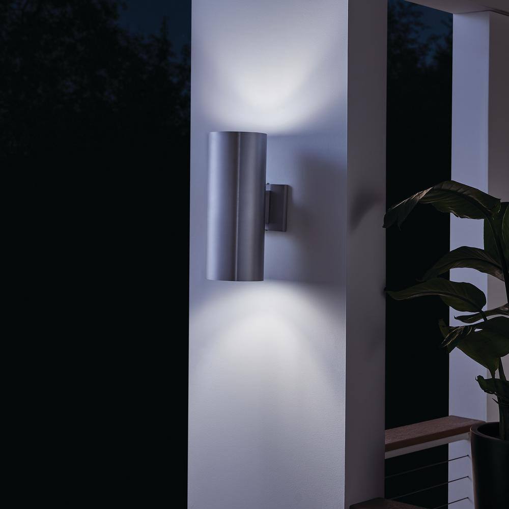 Brushed Aluminum Modern Cylinder Wall Sconce