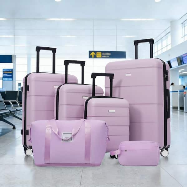 LIVACA 6-Piece Lightweight ABS Plastic Hardshell Luggage Set with