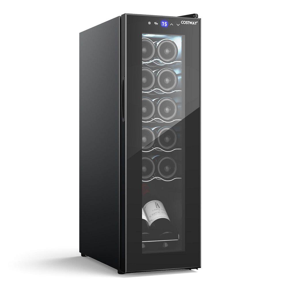 thumbnail image 2 of Velivi 12 Inch Wine Cooler Refrigerator,Mini Wine Fridge 18 Bottle Capacity,Built-in Or Freestanding Professional Wine Chiller With Quiet 2 of 14