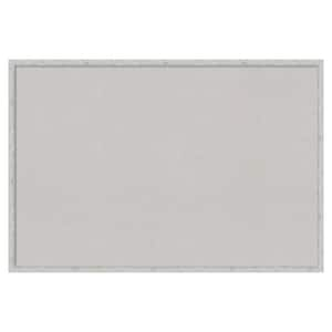 Imprint Silver Wood Framed Grey Corkboard 37 in. x 25 in. Bulletin Board Memo Board