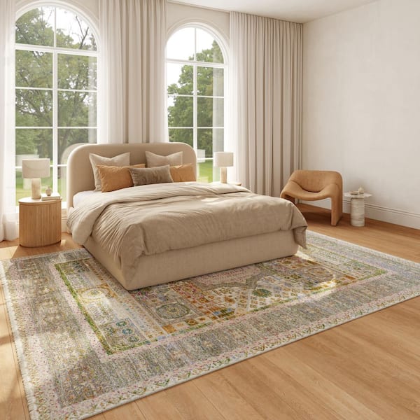 Quaint Harmony Multicolor 9 ft. x 11 ft. Floral Contemporary Area Rug