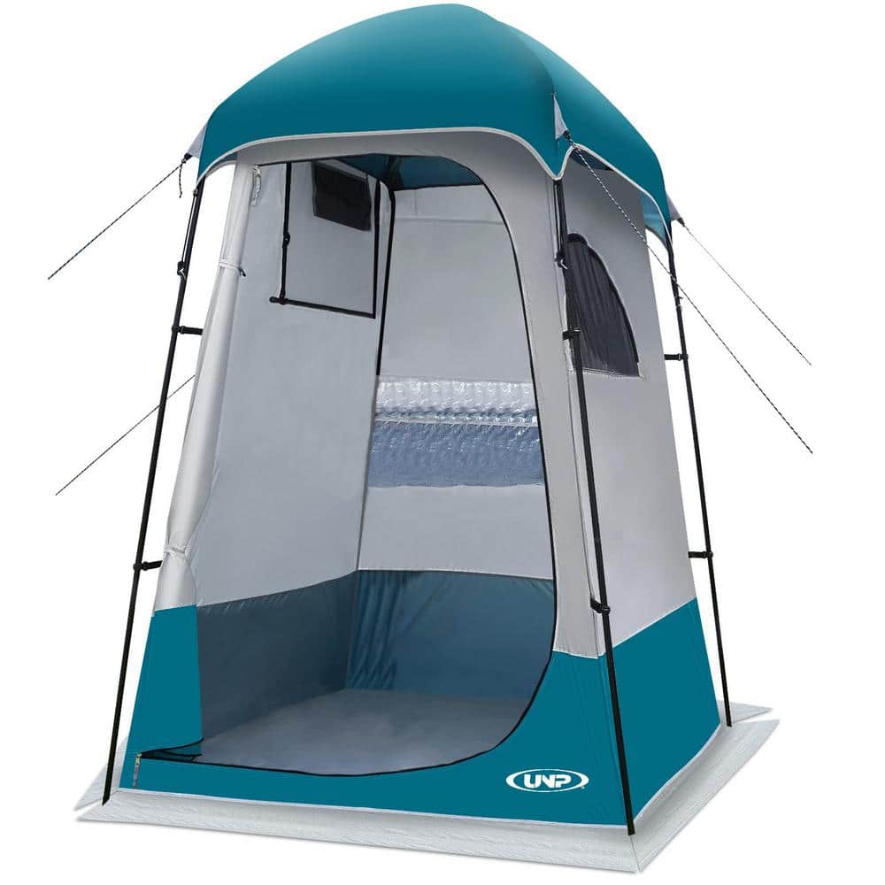 4.6 ft. x 4.6 ft. Camping Privacy Shelter-Dressing Changing Room-Portable Toilet Tent for Hiking Sun Shelter in Blue price history on PriceWatchPro