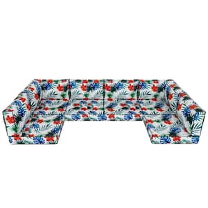 Outdoor Replacement Cushions, 14-Piece Couch Cushions Patio Sofa Cushions for Patio 6 Seat Sectional Cushion