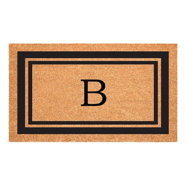 Calloway Mills Black Border Door Mat 24 in. x 36 in. Monogram B Door Mat
