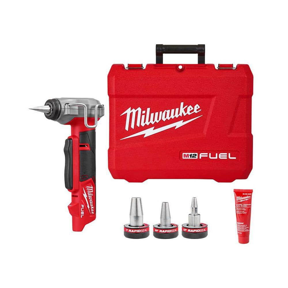 Milwaukee M12 FUEL ProPEX Expander Tool with 1 2 in. 1 in. RAPID SEAL ProPEX Expander Heads 2532 20 The Home Depot