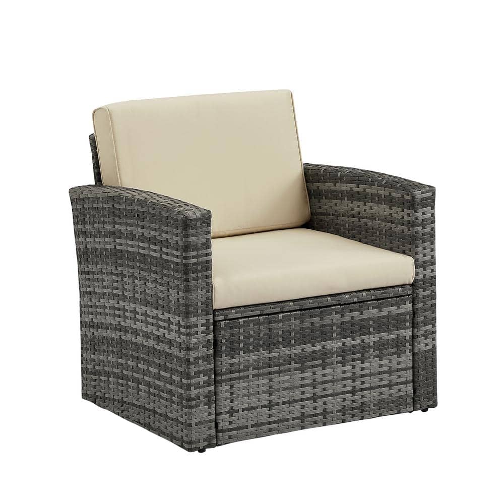 ITOPFOX 6Piece Wicker Patio Furniture Set Outdoor Sectional Sofa with