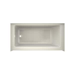 PROJECTA 60 in. x 32 in. Acrylic Left Drain Rectangular Low-Profile AFR Alcove Bathtub in Oyster